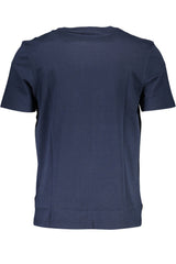 Blue Cotton Men T-Shirt