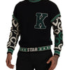 Dolce & Gabbana Regal Crewneck Pullover Sweater - Black & Green