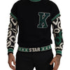 Dolce & Gabbana Regal Crewneck Pullover Sweater - Black & Green