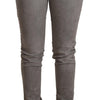 Acht Chic Gray Low Waist Skinny Cotton Jeans