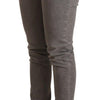 Acht Chic Gray Low Waist Skinny Cotton Jeans