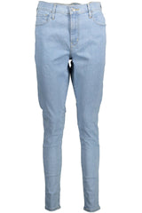 Light Blue Cotton Women Jeans