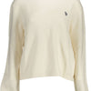 U.S. POLO ASSN. White Acrylic Women Turtleneck Sweater