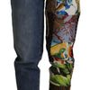 Dolce & Gabbana Patchwork Jacquard Denim Relaxed Jeans