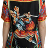 Dolce & Gabbana Glamourous Multicolor Silk Top