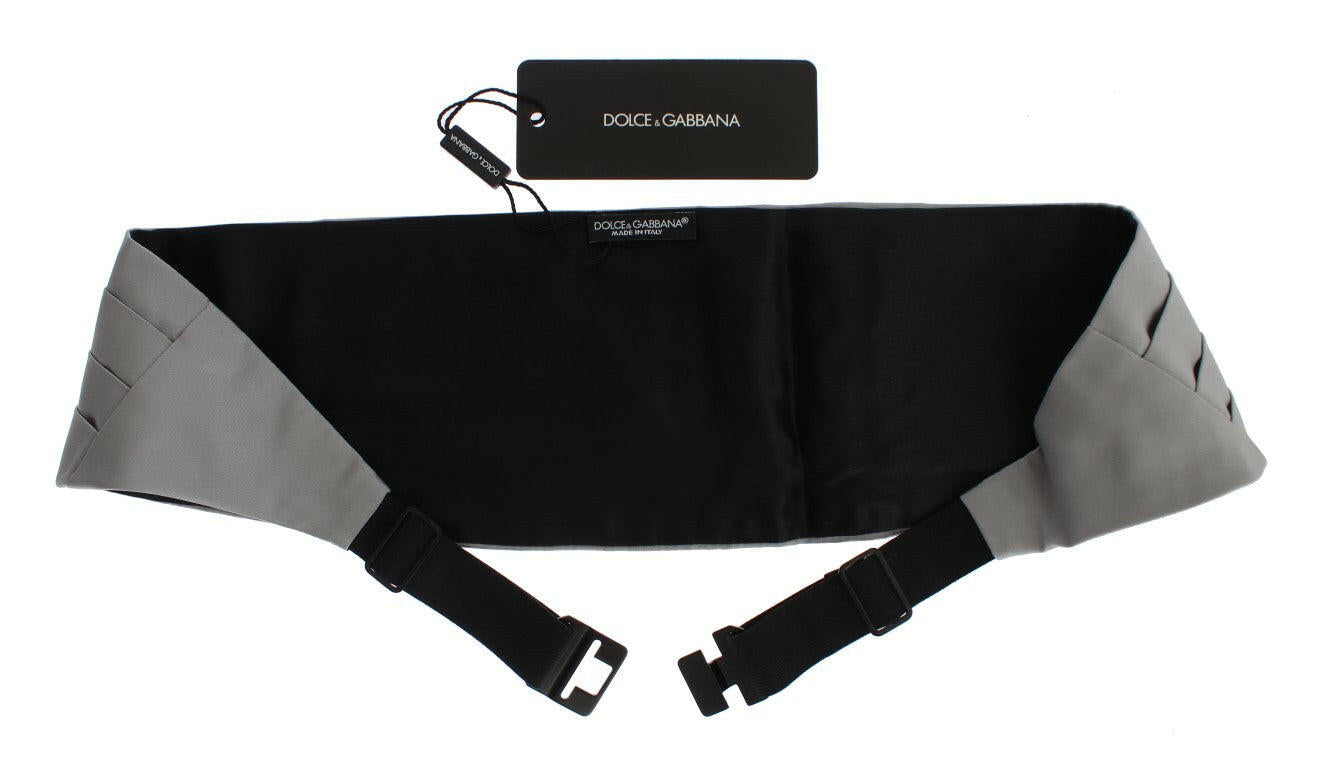 Dolce & Gabbana Elegant Silk Gray Cummerbund