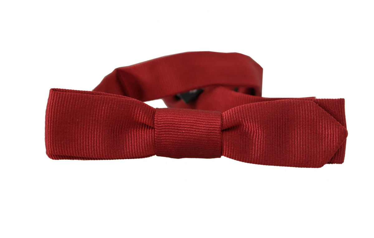 Dolce & Gabbana Elegant Red Silk Bow Tie