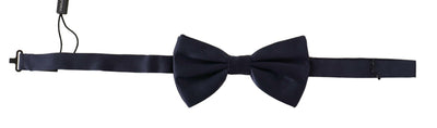 Dolce & Gabbana Stunning Silk Blue Bow Tie