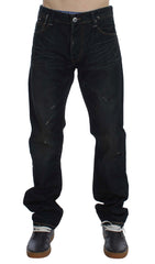 Elegant Straight Fit Dark Blue Jeans