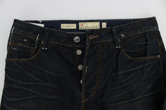 Elegant Straight Fit Dark Blue Jeans