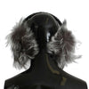 Dolce & Gabbana Elegant Fur and Crystal Ear Muffs