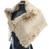 Dolce & Gabbana Elegant Alpaca Fur Shoulder Wrap in Beige