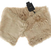 Dolce & Gabbana Elegant Alpaca Fur Shoulder Wrap in Beige