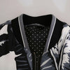 Dolce & Gabbana Elegant Banana Leaf Print Silk Bomber Jacket