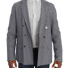 Master Coat Elegant Double-Breasted Blue Blazer