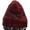 Dolce & Gabbana Luxurious Bordeaux Fur Hooded Scarf Wrap