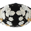 Dolce & Gabbana Elegant Black Floral Wool Cloche Hat