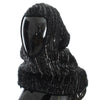 Dolce & Gabbana Elegant Black Sequined Hooded Scarf Wrap