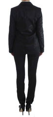 Elegant Three-Piece Black Pants Suit