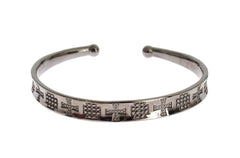 Elegant Rhodium Silver Bangle