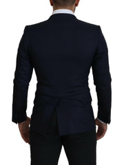 Dolce & Gabbana Elegant Single Breasted Wool Silk Blazer