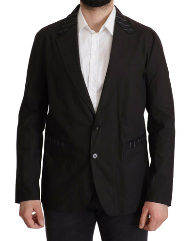 Dolce & Gabbana Elegant Black Cotton-Wool Blend Blazer Jacket