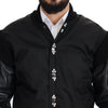 Dolce & Gabbana Elegant Black Crystal-Embellished Bomber Jacket