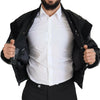 Dolce & Gabbana Elegant Black Crystal-Embellished Bomber Jacket