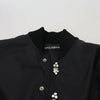 Dolce & Gabbana Elegant Black Crystal-Embellished Bomber Jacket