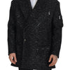 Dolce & Gabbana Sleek Patterned Wool Double Breasted Jacket