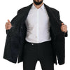 Dolce & Gabbana Sleek Patterned Wool Double Breasted Jacket