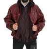 Dolce & Gabbana Elegant Bordeaux Full Zip Hooded Jacket