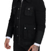 Dolce & Gabbana Elegant Full Zip Black Wool Blend Jacket