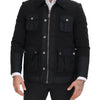 Dolce & Gabbana Elegant Full Zip Black Wool Blend Jacket