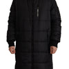 Dolce & Gabbana Elegant Black Hooded Parka Winter Jacket