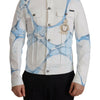 Dolce & Gabbana Multicolor Logo Embroidered Denim Jacket