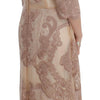 Dolce & Gabbana Elegant Pink Lace Embroidered Shift Dress