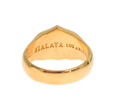 Elegant Men's Gold Plated Silver Ring