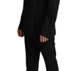 Dolce & Gabbana Elegant Black Striped Slim Fit Two-Piece Suit