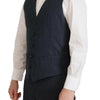 Dolce & Gabbana Elegant Dark Blue Cotton Three Piece Martini Suit