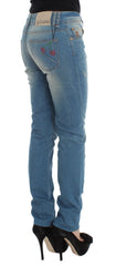 Sleek Blue Slim Fit Designer Jeans