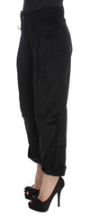 Chic Black Wide Leg Cotton Jeans