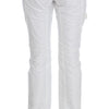 Ermanno Scervino Chic White Nylon Cargo Pants by Italian Designer