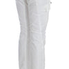 Ermanno Scervino Chic White Nylon Cargo Pants by Italian Designer