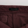 Ermanno Scervino Chic Bordeaux Capri Cropped Cargo Pants