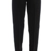 Ermanno Scervino Chic Black Wide Leg Silk Blend Jeans