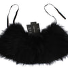 Dolce & Gabbana Black Fox Fur Chic Shoulder Wrap