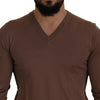 Dolce & Gabbana Elegant Virgin Wool V-Neck Pullover Sweater