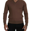 Dolce & Gabbana Elegant Virgin Wool V-Neck Pullover Sweater