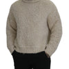 Dolce & Gabbana Elegant Cream Turtleneck Wool Blend Sweater